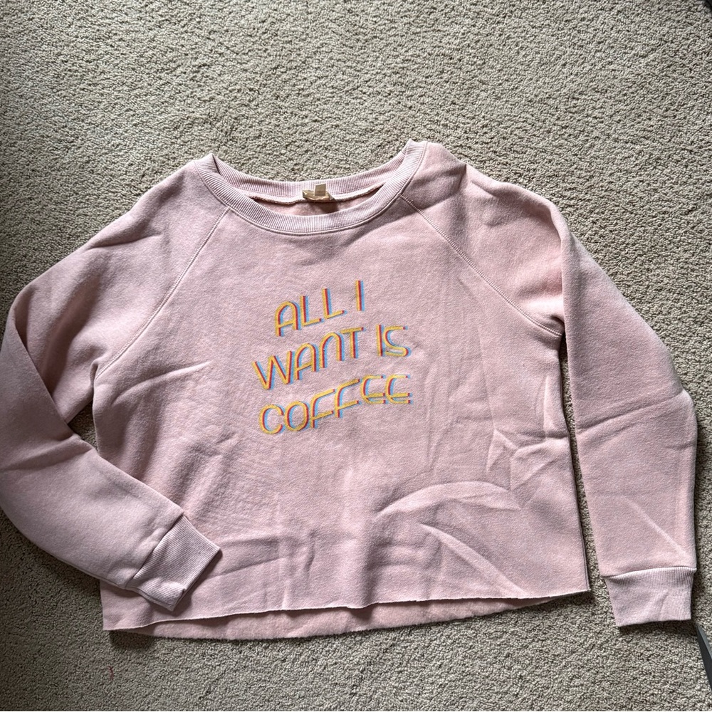 Hem & Thread Light Pink Graphic Sweater
